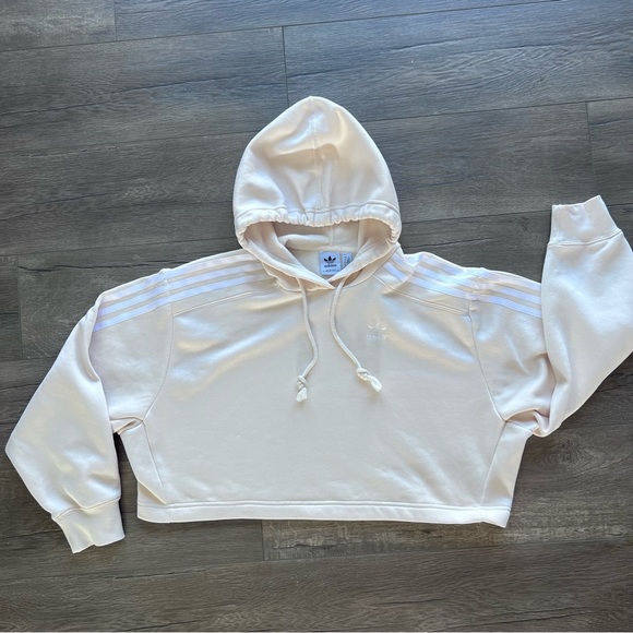 Adidas Originals Adicolor Cropped Cream Hoodie XS. - Picture 7 of 16